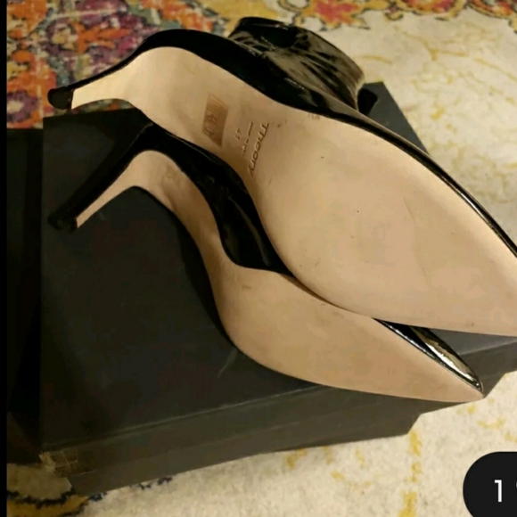 THEORY BLACK PATENT LEATHER BOOTIE NIB SIZE 10 MADE IN ITALY VERY RIGHT … - Picture 2 of 5